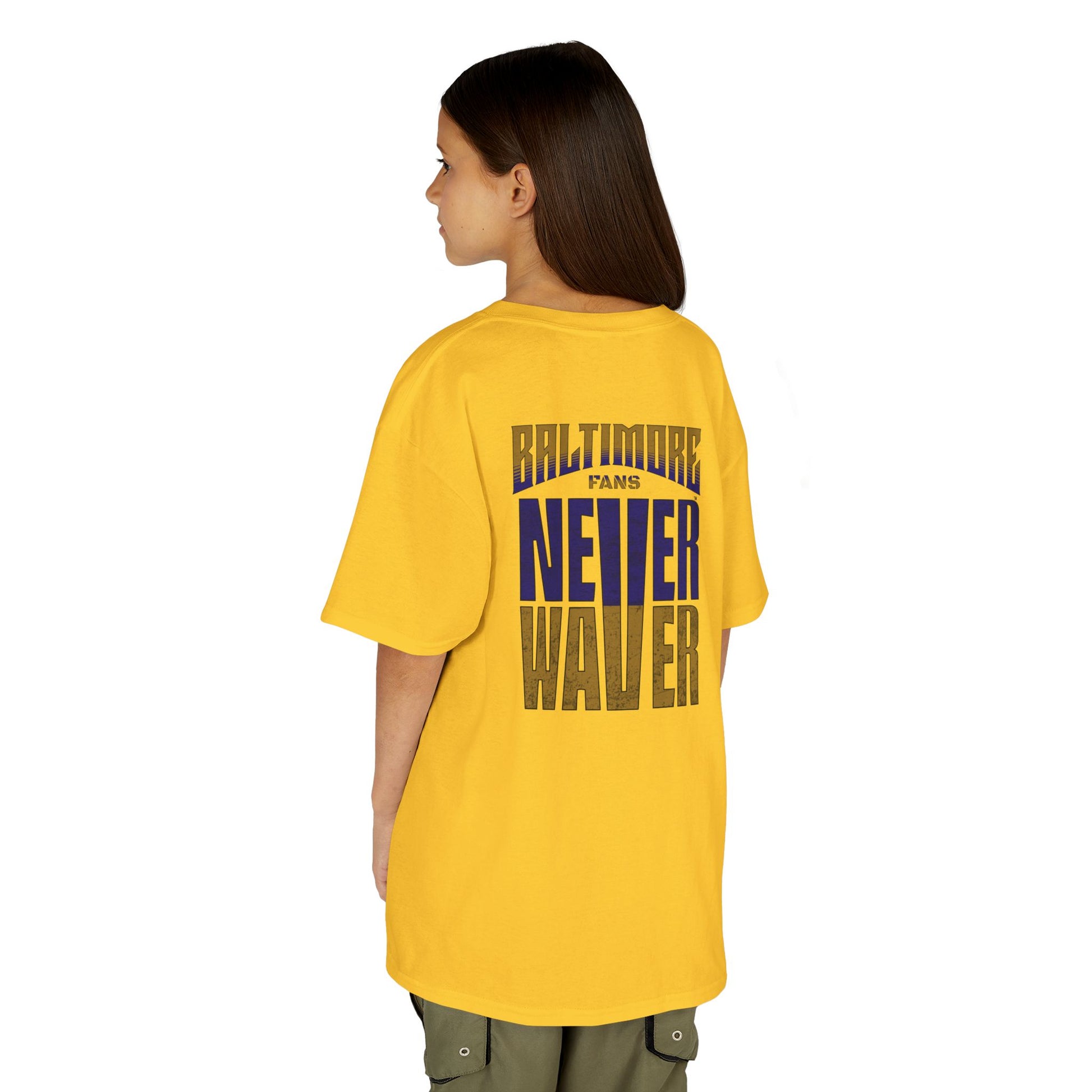 Baltimore Fans Never Waver Kids Heavy Cotton™ Tee - Never Waver