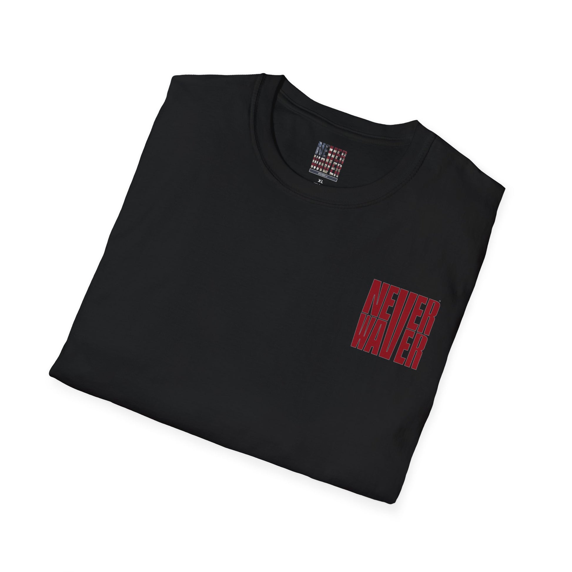 Never Waver Just A Mom Trying Not to Raise A&&holes Unisex Softstyle T-Shirt - Never Waver