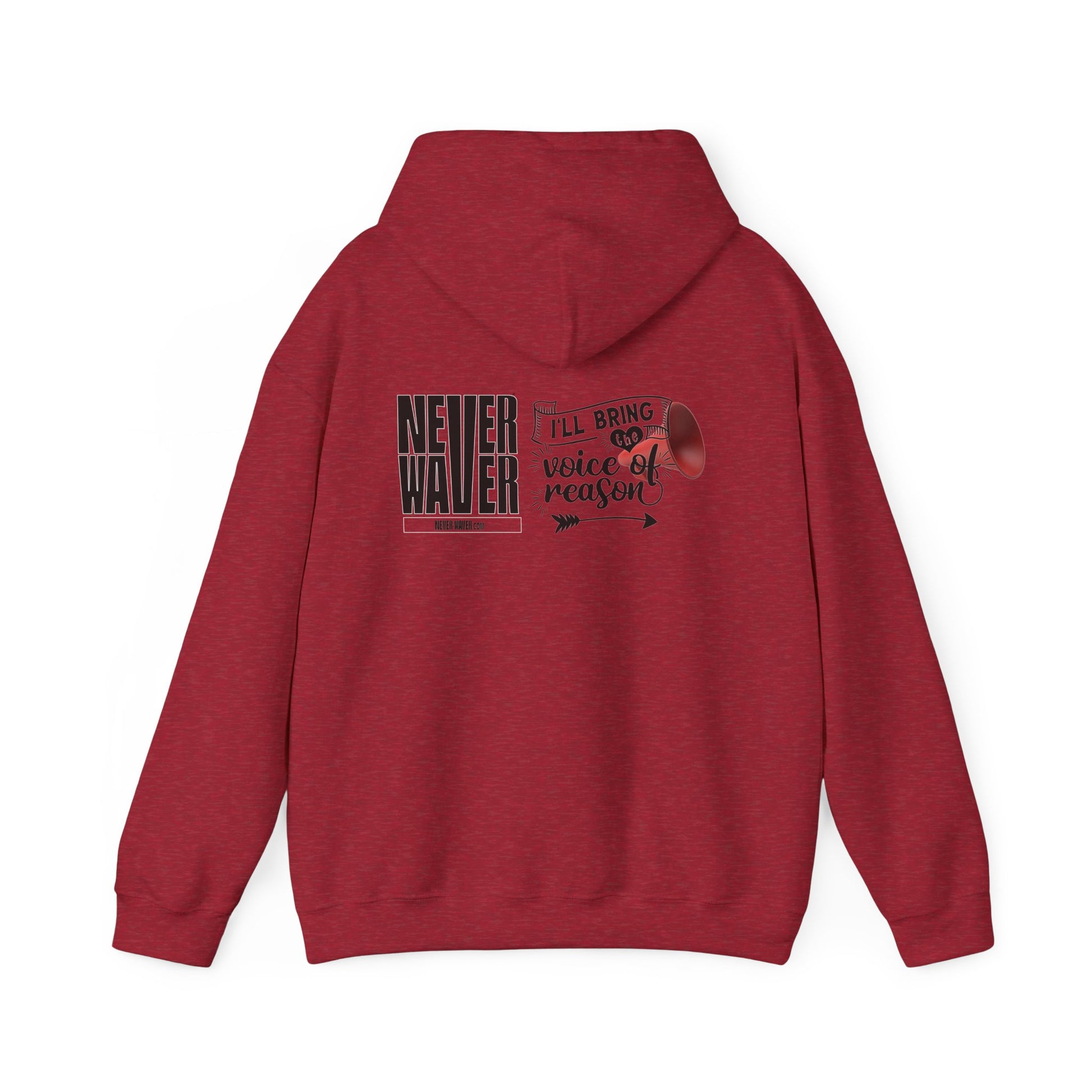 Unisex Heavy Blend™ Hooded Sweatshirt - "Never Waver I'll Bring The  Voice of Reason" Inspirational Hoodie - Never Waver