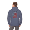 Unisex Heavy Blend™ Hooded Sweatshirt - 'New York Fans Never Waver W Leopard Football' American Pride Design - Never Waver
