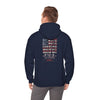 Unisex Heavy Blend™ Hooded Sweatshirt - 'Never Waver' USA Flag Design - Never Waver