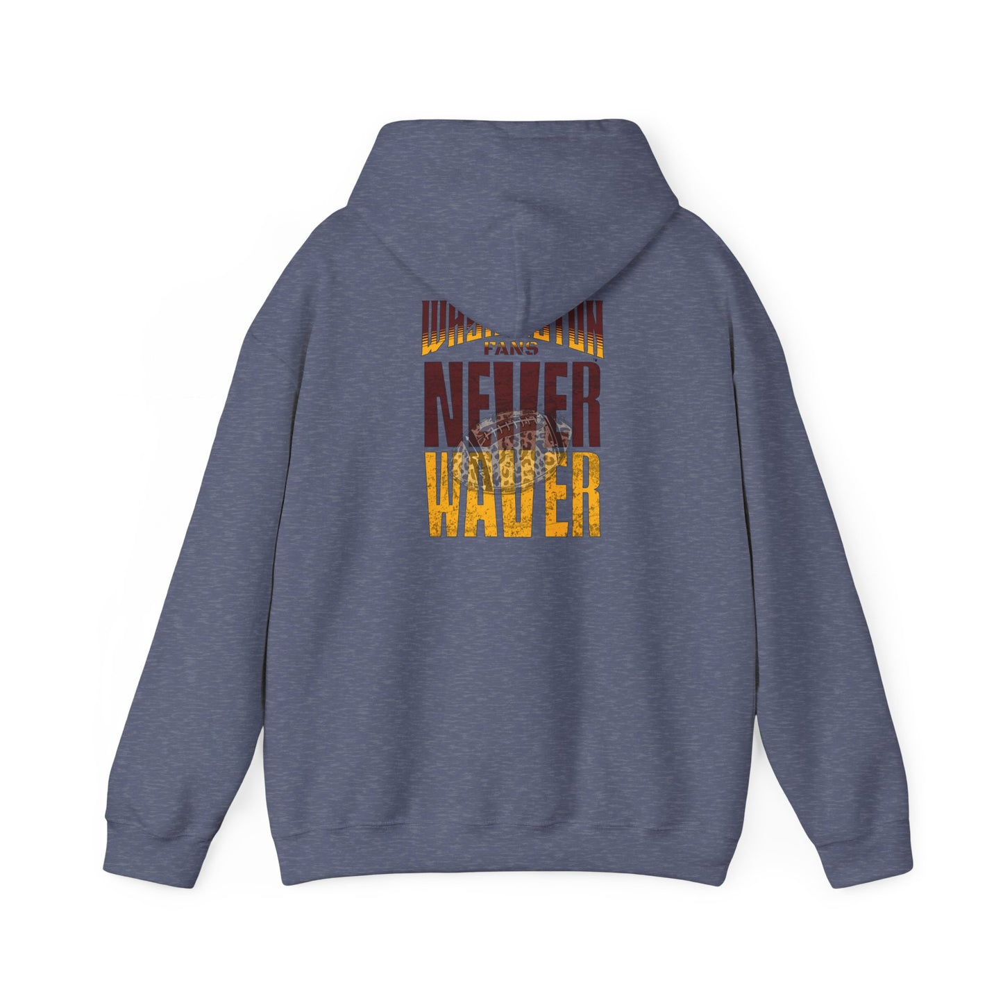 Unisex Heavy Blend™ Hooded Sweatshirt - Washington Fans Never Waver W Leopard Football- Perfect for Sports Fans - Never Waver