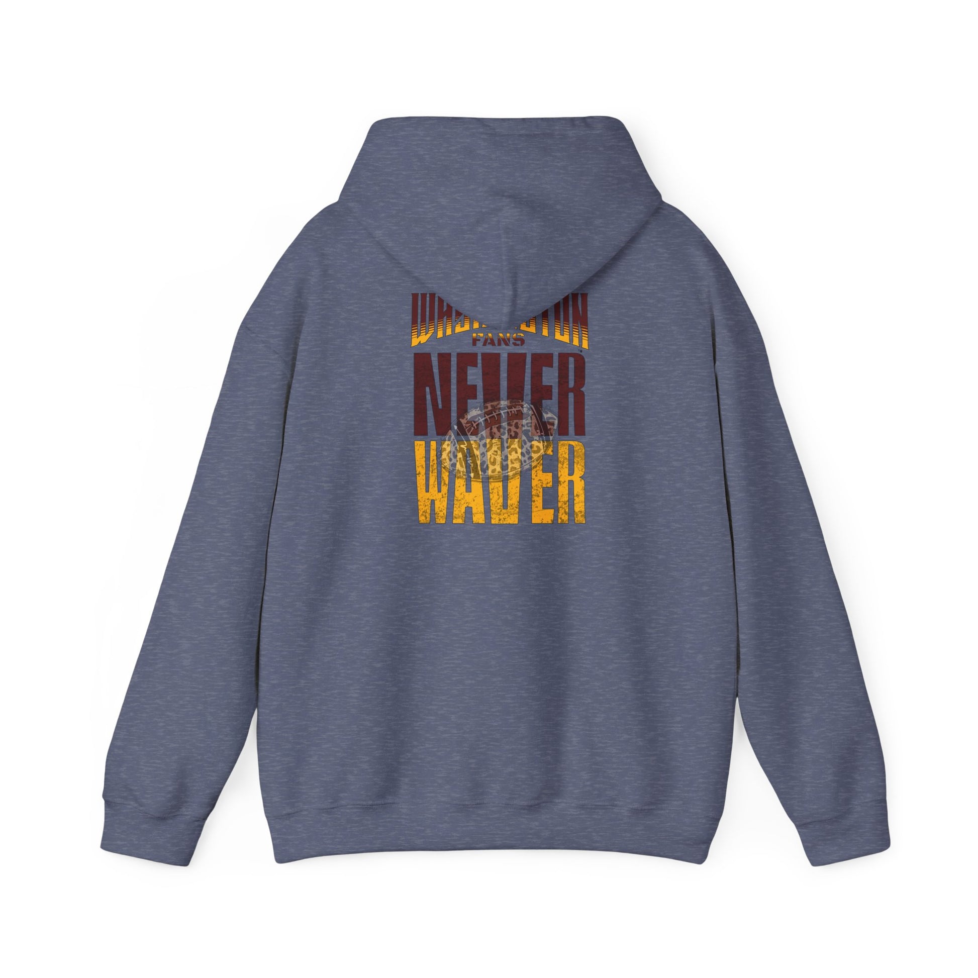Unisex Heavy Blend™ Hooded Sweatshirt - Washington Fans Never Waver W Leopard Football- Perfect for Sports Fans - Never Waver