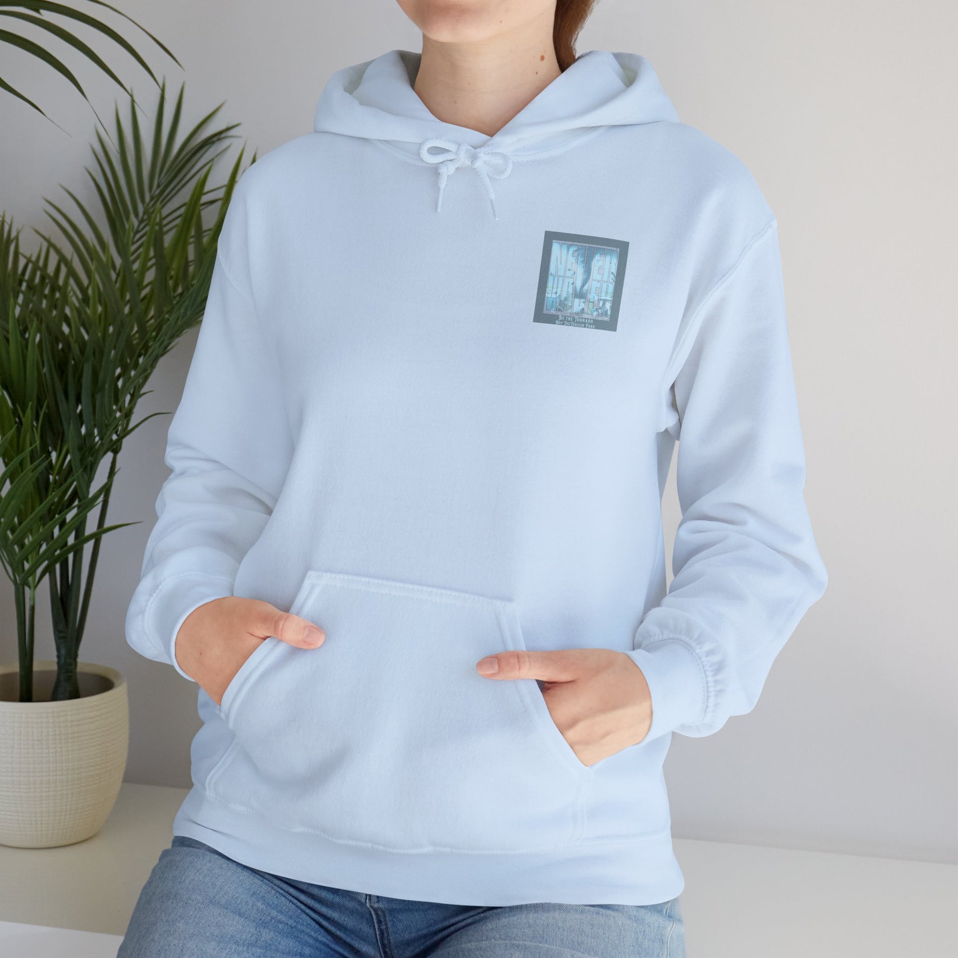 Cozy Unisex Hooded Sweatshirt - "Never Waver" Motivational Design - Never Waver