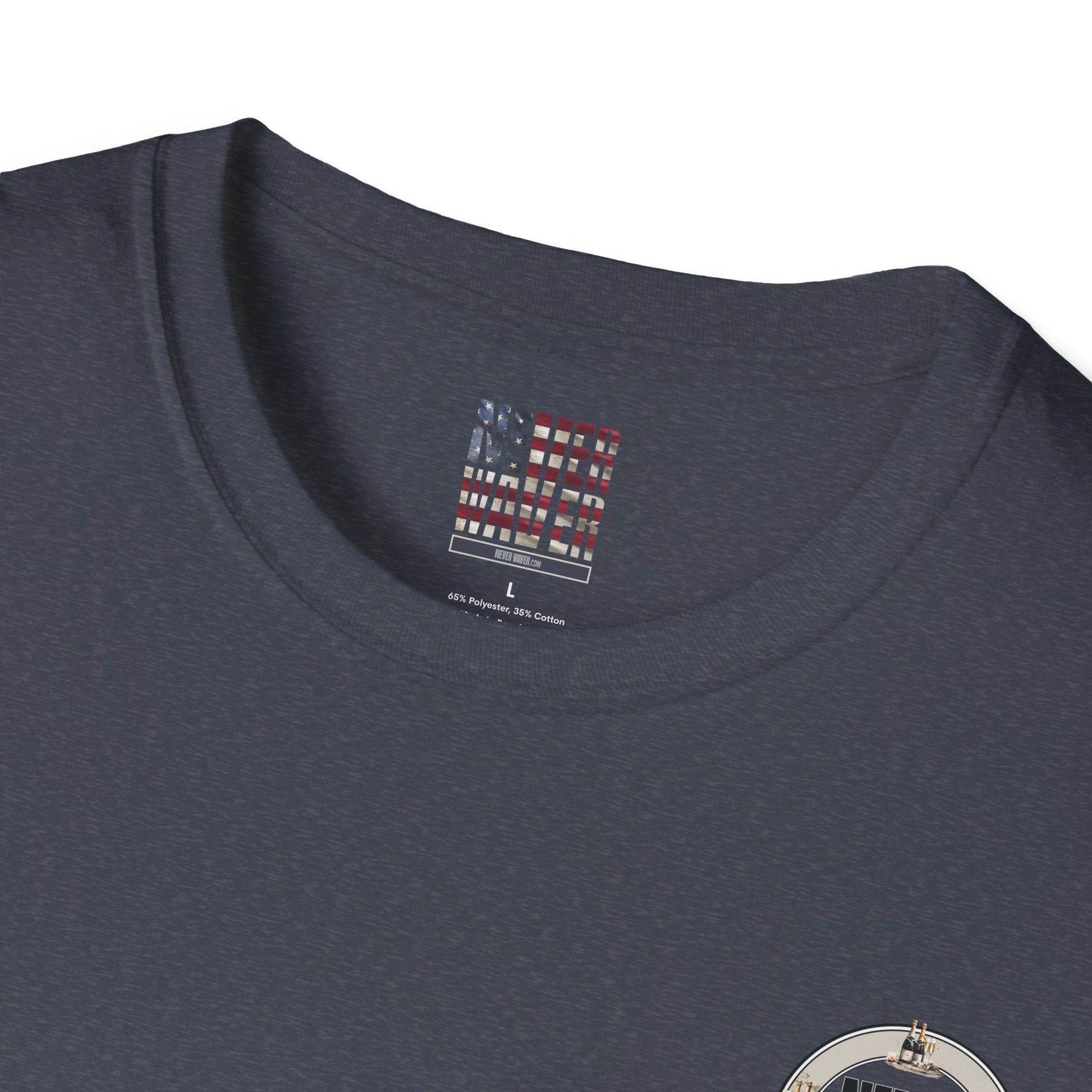 Never Waver Champagne Made Me Do It? Unisex Soft style T-Shirt - Never Waver