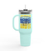 Los Angeles Fans Never Waver W-Leopard Football Insulated Travel Mug, 40oz - Never Waver