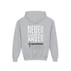 Youth Jesus Hoodie - "Never Waver” Jesus bold, eye-catching design that reflects a steadfast faith and confidence in Christ. " Sweatshirt for Young Jesus Lovers - Never Waver