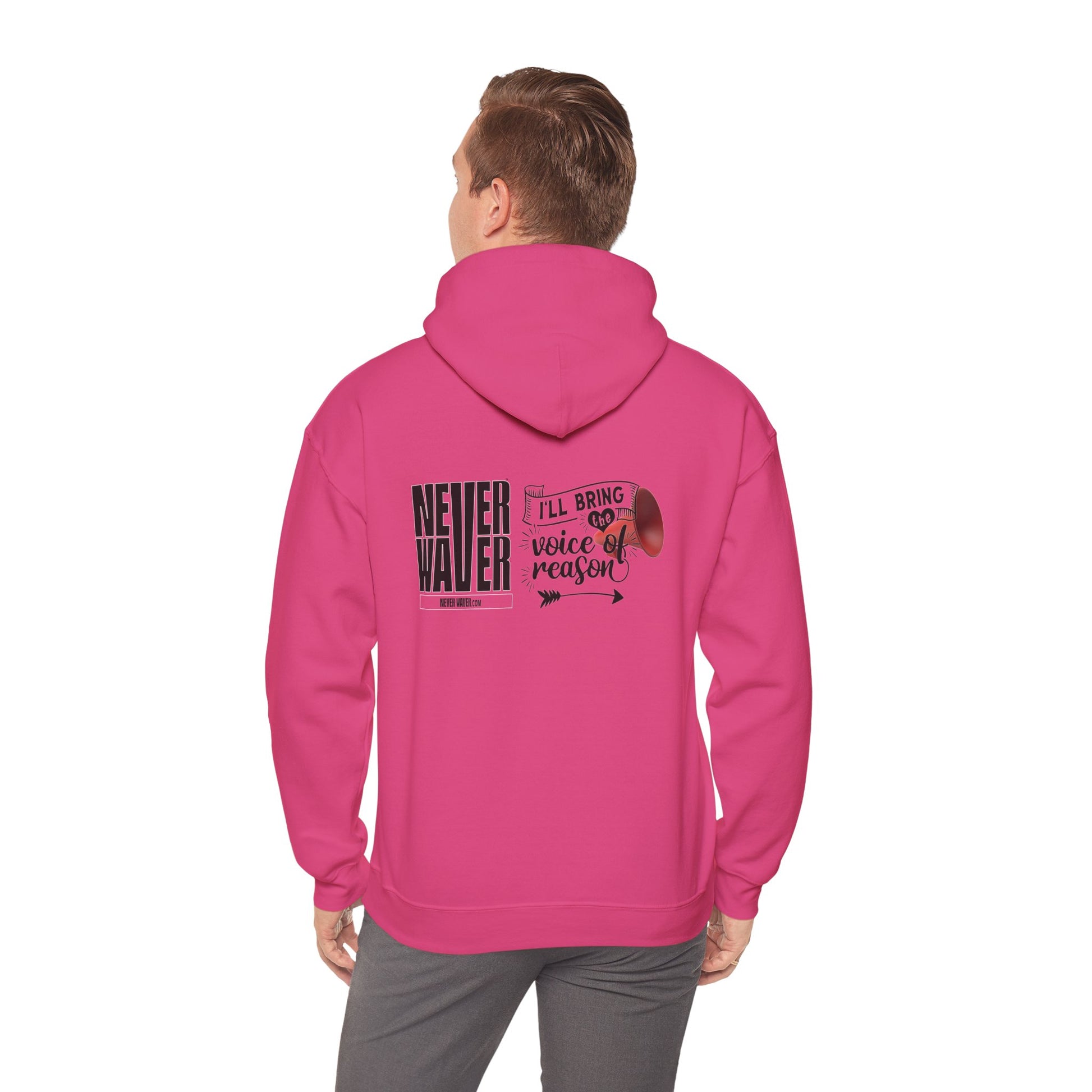 Unisex Heavy Blend™ Hooded Sweatshirt - "Never Waver I'll Bring The  Voice of Reason" Inspirational Hoodie - Never Waver