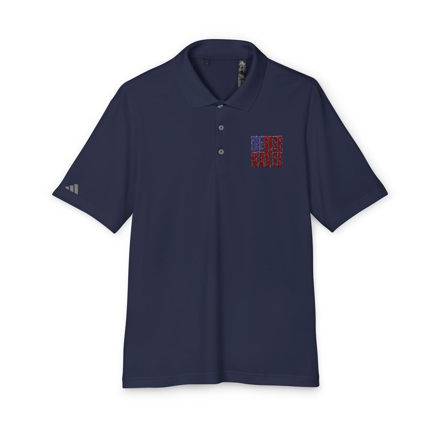 Never Waver Embroidered adidas Unisex Performance Polo - Never Waver