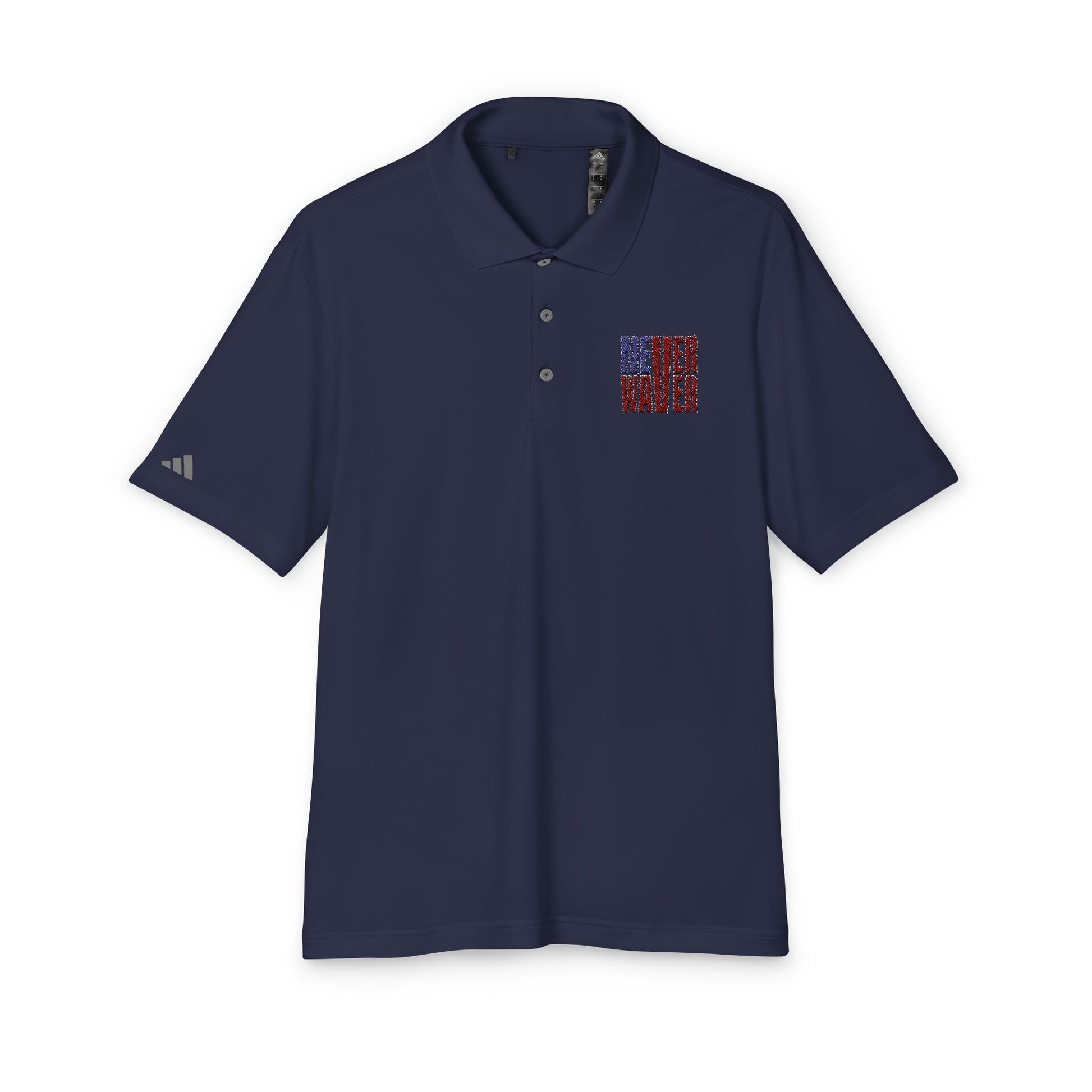Never Waver Embroidered adidas Unisex Performance Polo - Never Waver