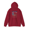 Unisex Heavy Blend™ Hooded Sweatshirt - 'New York Fans Never Waver W Leopard Football' American Pride Design - Never Waver