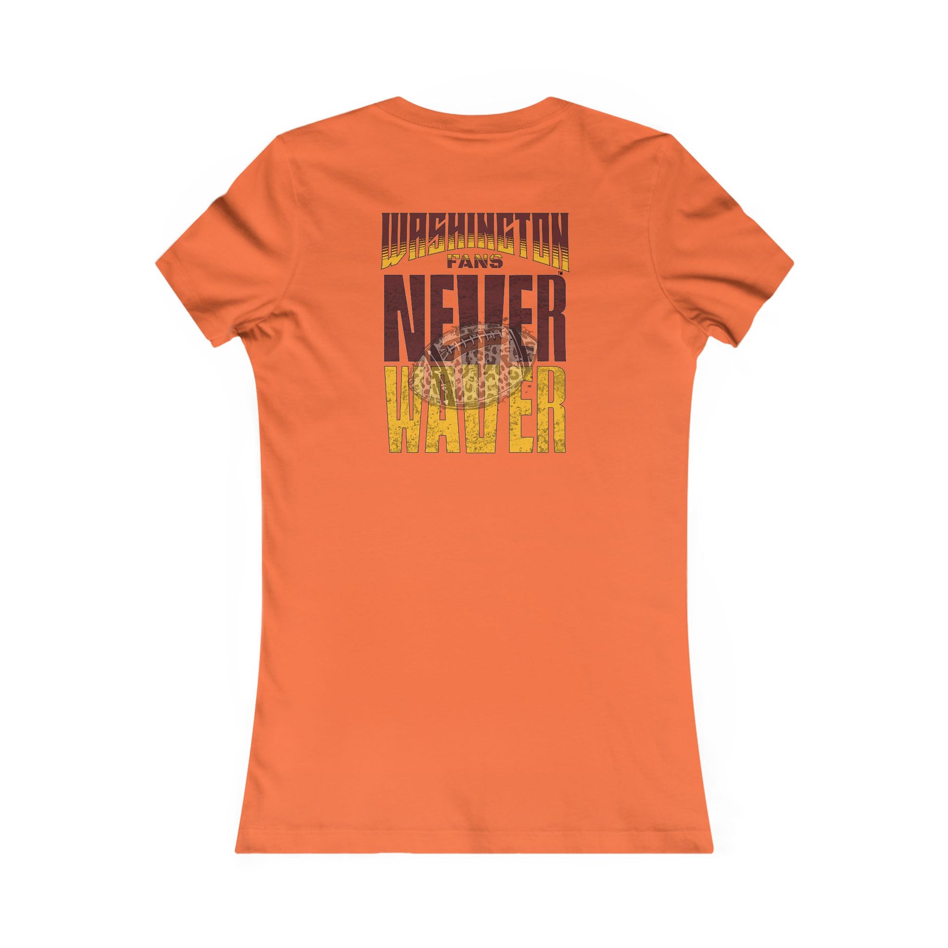 Washington Fans Never Waver W-Leopard Football Women's Favorite Tee - Never Waver
