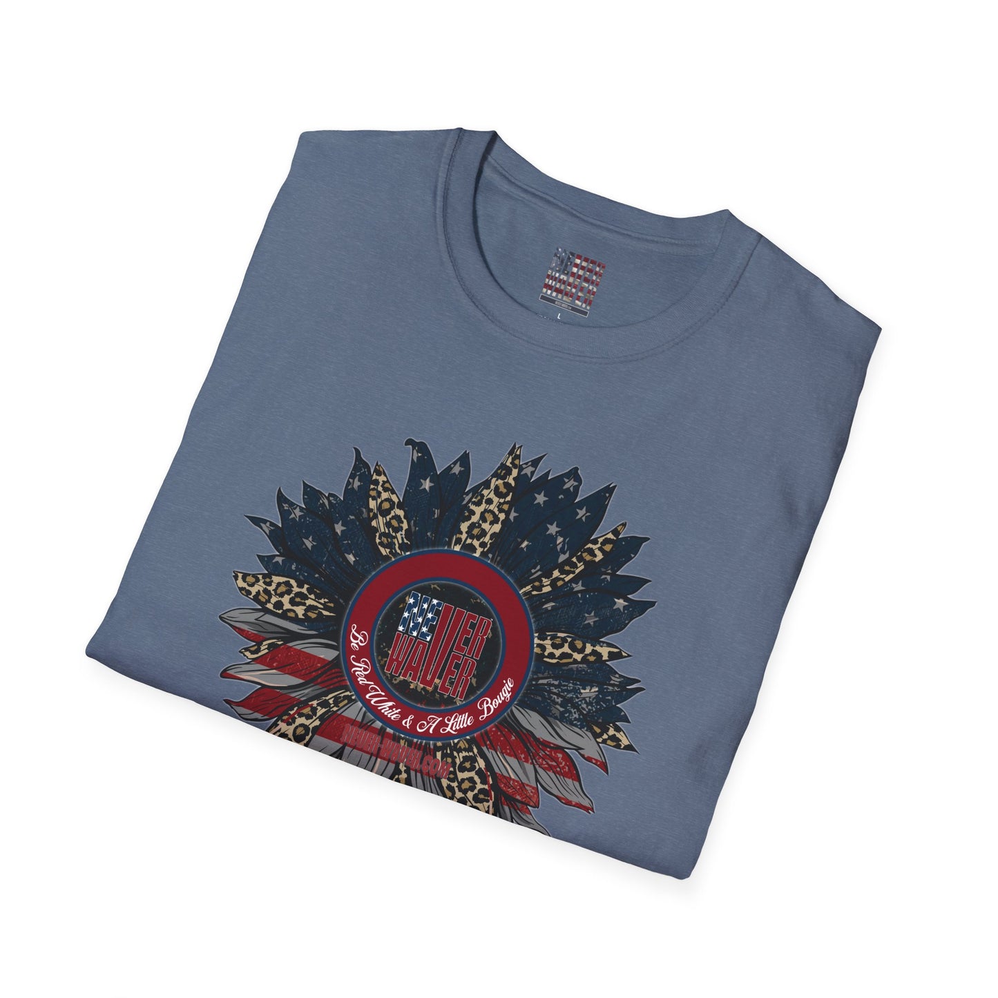 Never Waver Be Red White & a Little Bougie Unisex Softstyle T-Shirt - Never Waver