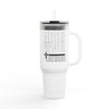 Insulated Travel Mug - "Never Waver” Jesus a bold, eye-catching design that reflects a steadfast faith and confidence in Christ. " - 40oz Sporty Drinkware - Never Waver