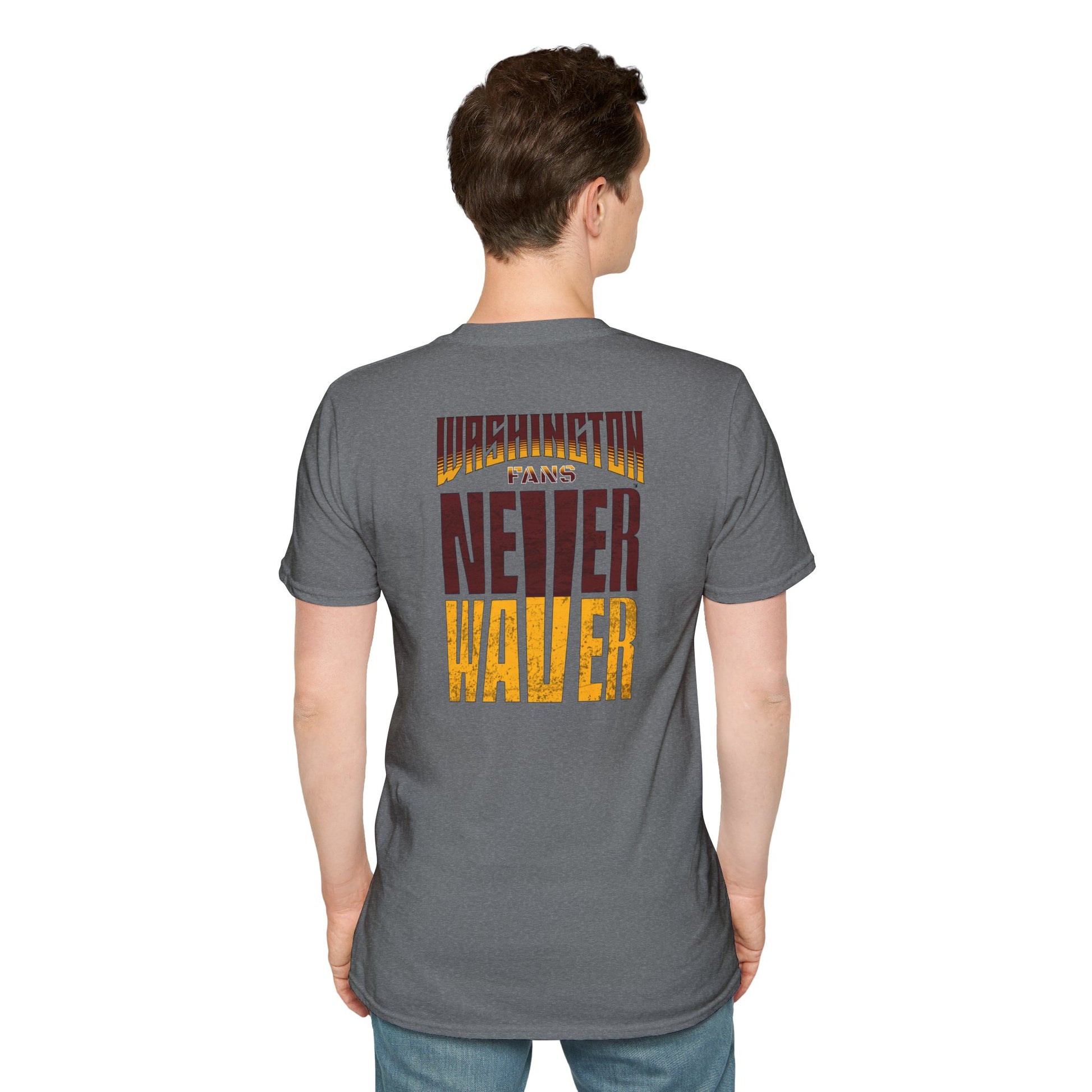 Washington Fans Never Waver Unisex Softstyle T-Shirt - Never Waver