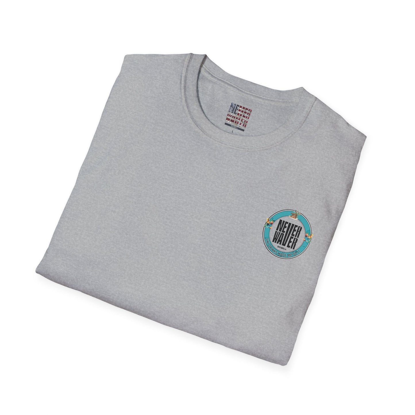 Never Waver Tiki Drinks Made Me Do It? Unisex Soft style T-Shirt - Never Waver