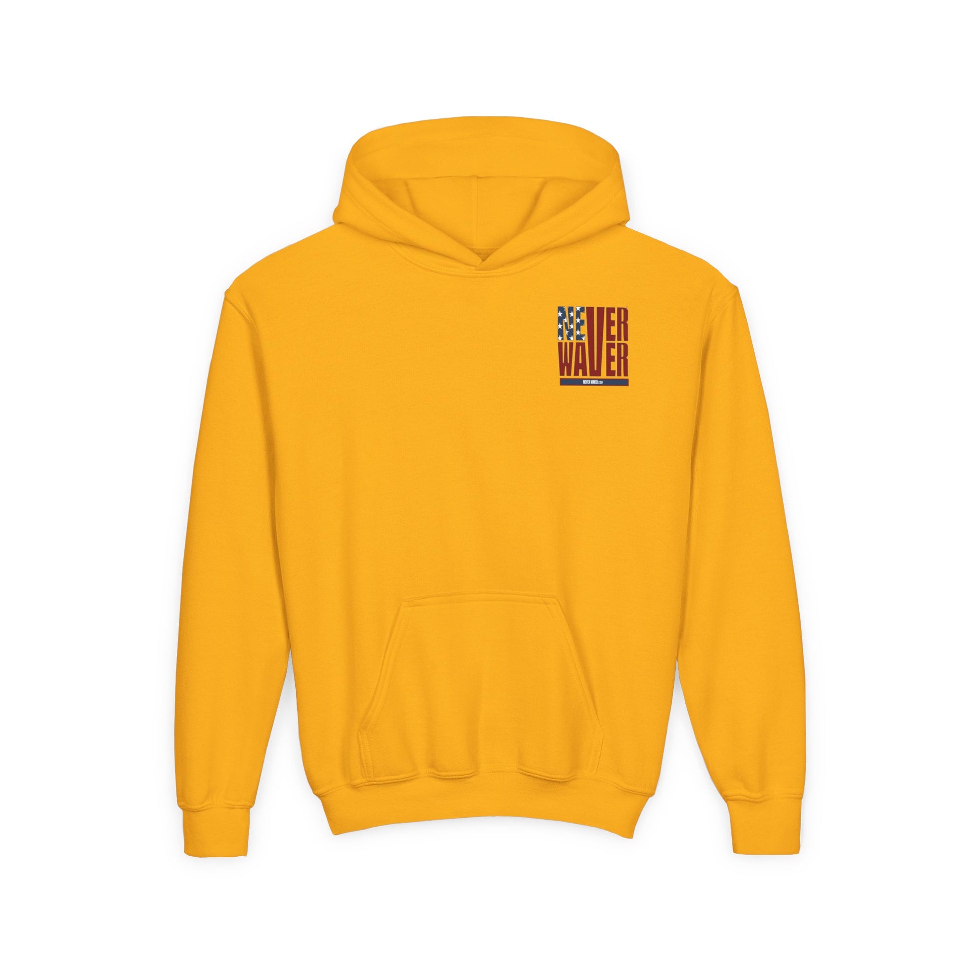 Youth Golf Hoodie - "Never Waver Golf" Sweatshirt for Young Golfers - Never Waver
