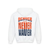 Denver Fans Never Waver Youth Heavy Blend Hooded Sweatshirt - Never Waver