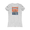 Denver Fans Never Waver W-Leopard Football Women's Favorite Tee - Never Waver
