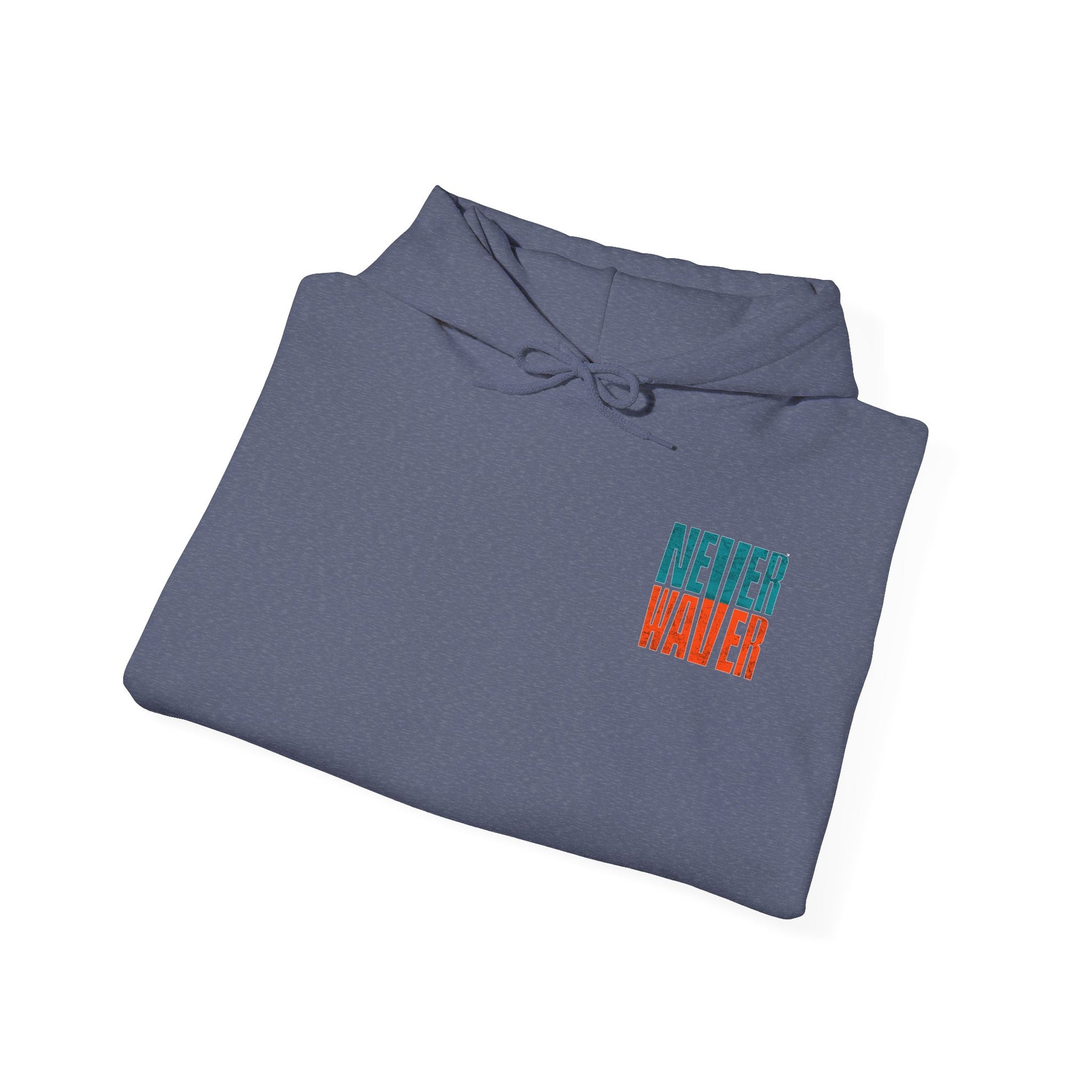 Unisex Heavy Blend™ Hooded Sweatshirt -Miami Fans  NEVER WAVER w Leopard Football | Cozy Streetwear for Every Day - Never Waver