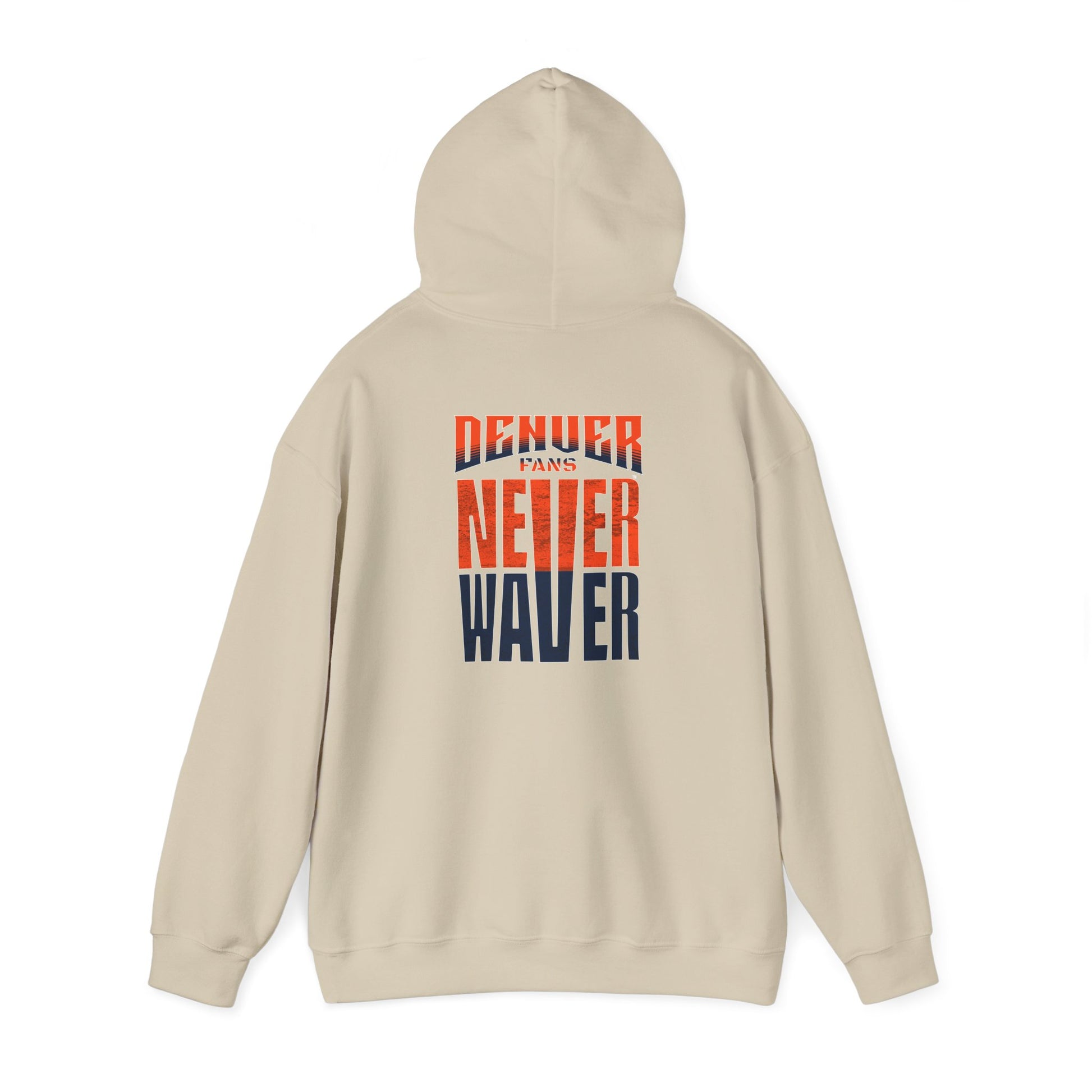 Unisex Heavy Blend™ Hooded Sweatshirt - 'Denver Fans Never Waver' Motivational Design - Never Waver