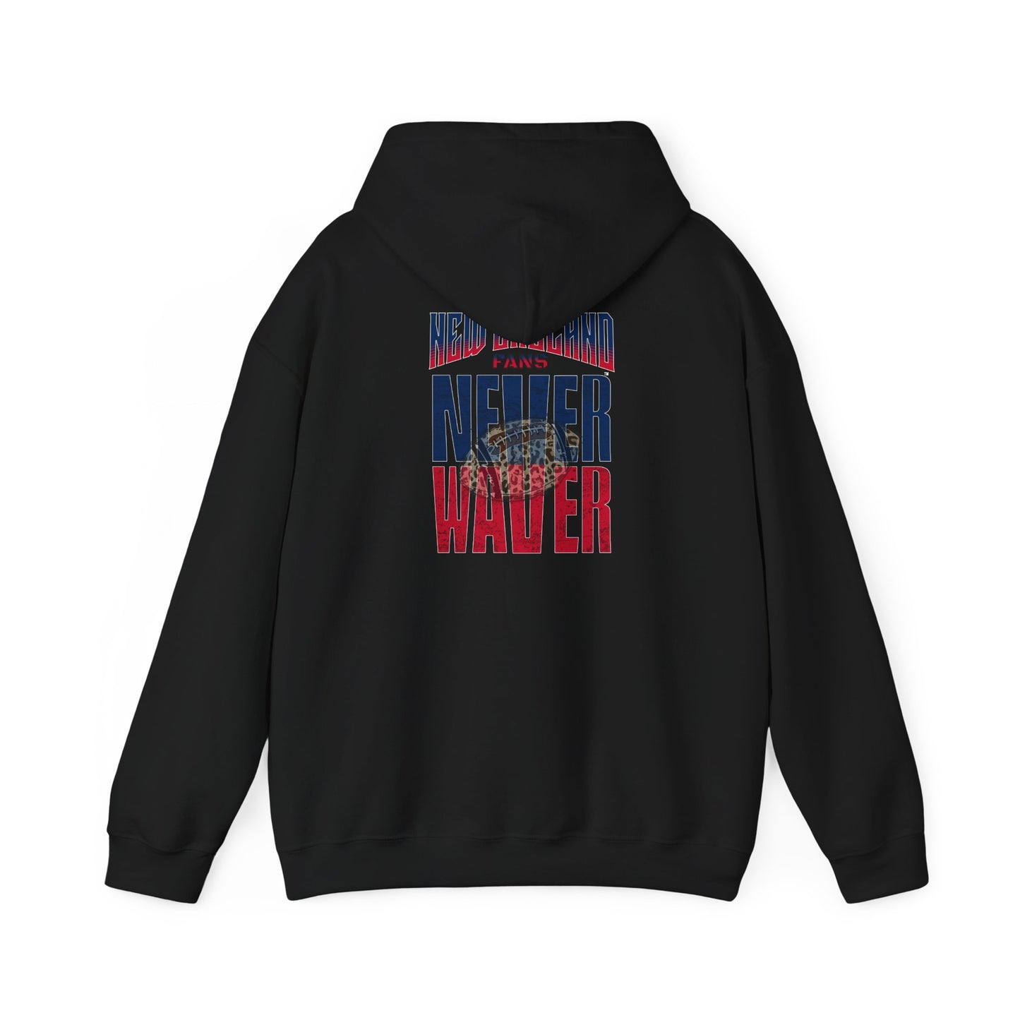 Unisex Heavy Blend™ Hooded Sweatshirt - New England Fans Never Waver w Leopard football - Never Waver