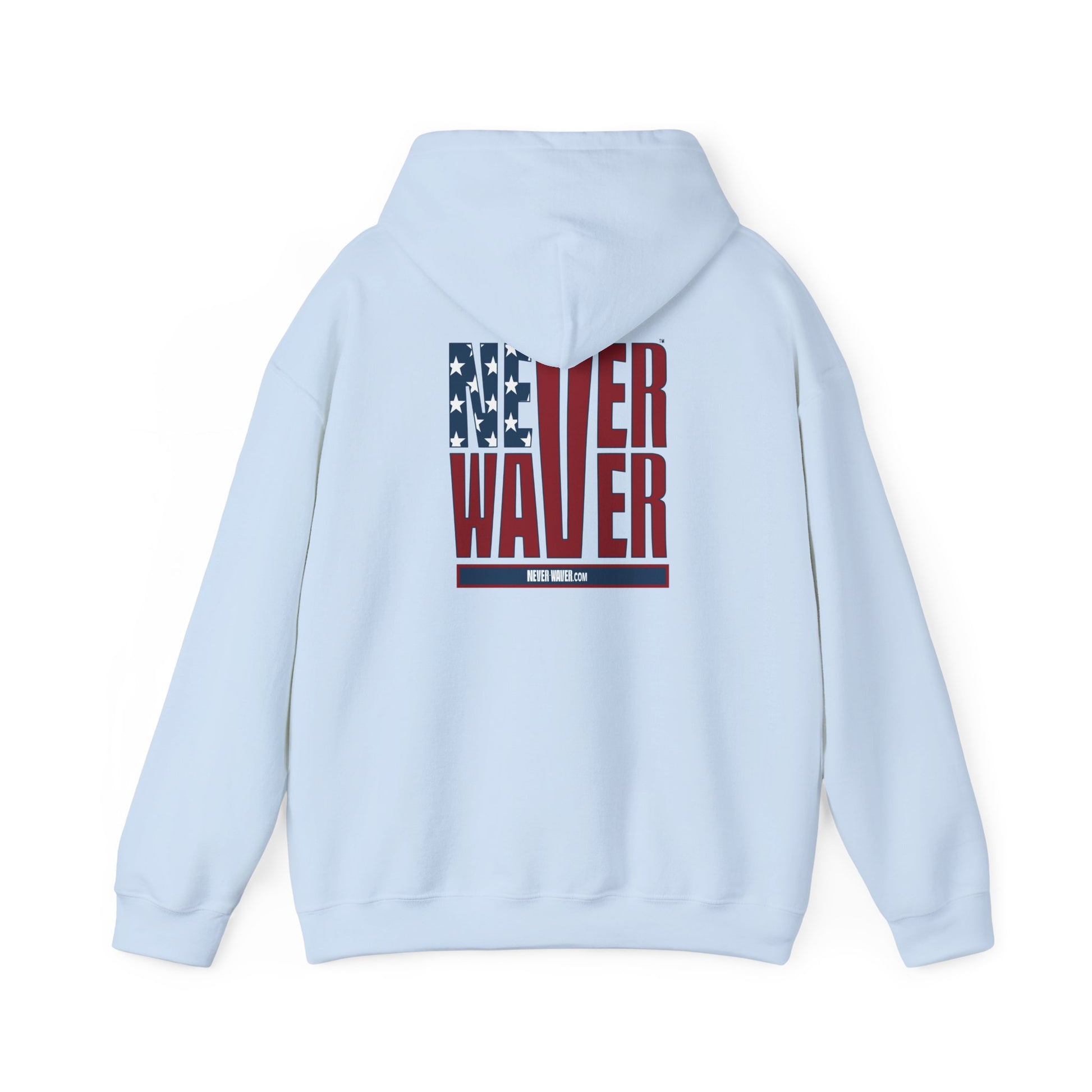 Patriotic Unisex Heavy Blend Hoodie - Never Waver Design - Never Waver