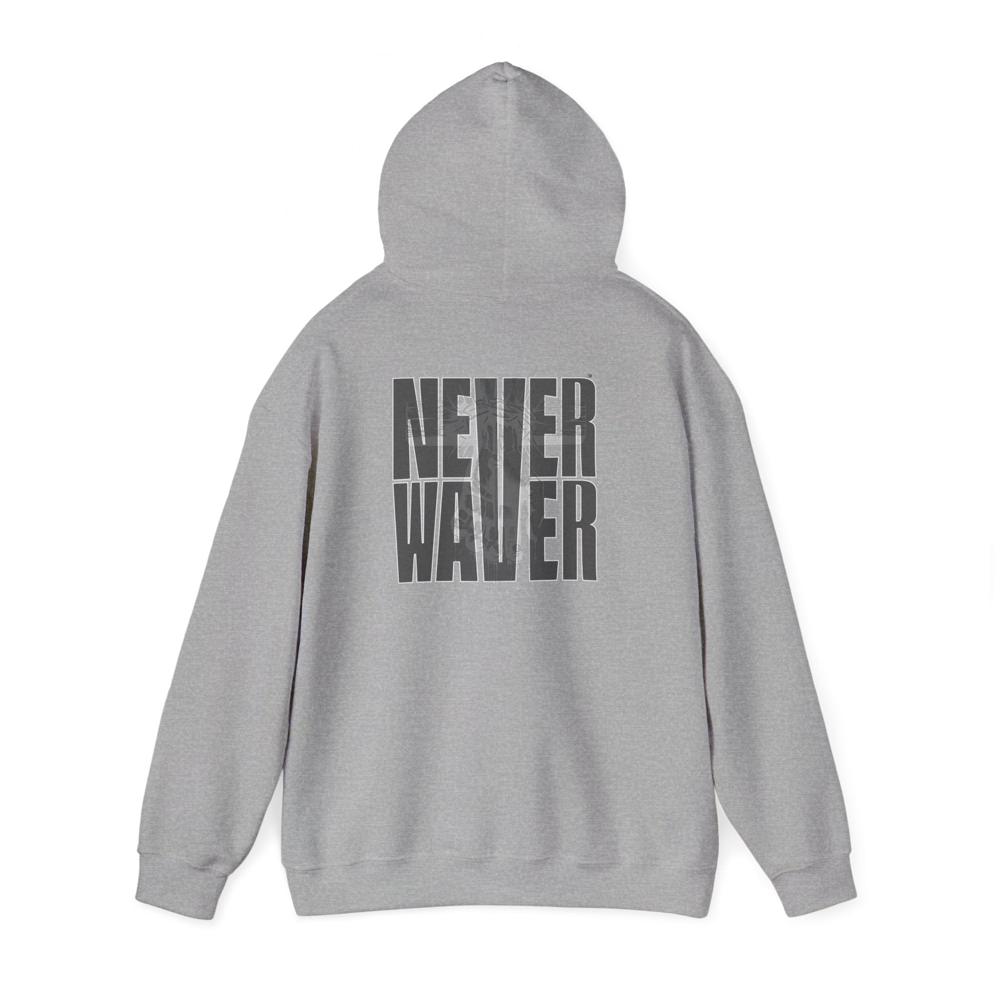 Never Waver” Jesus t-shirt might eye-catching design that reflects a steadfast faith and confidence in Christ.  Hoodie - Unisex Heavy Blend™ Sweatshirt - Never Waver