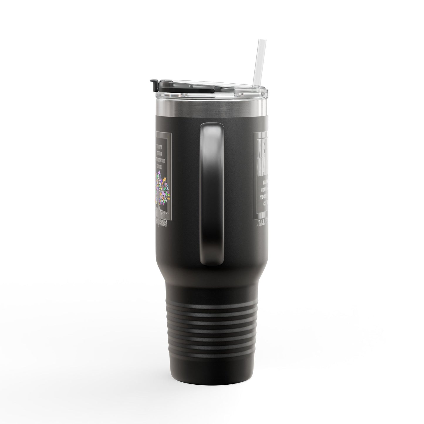 Insulated Travel Mug - Never Waver Tree of Cancer Ribbons, 40oz - Never Waver
