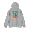 Unisex Heavy Blend™ Hooded Sweatshirt - "Miami Fans Never Waver" Inspirational Hoodie - Never Waver