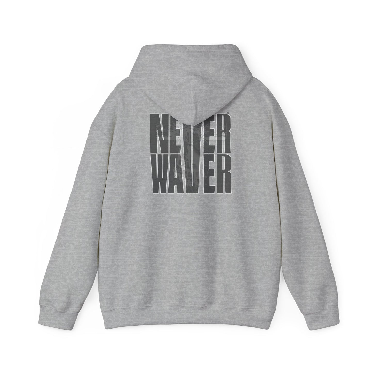 Never Waver” Jesus t-shirt might eye-catching design that reflects a steadfast faith and confidence in Christ.  Hoodie - Unisex Heavy Blend™ Sweatshirt - Never Waver