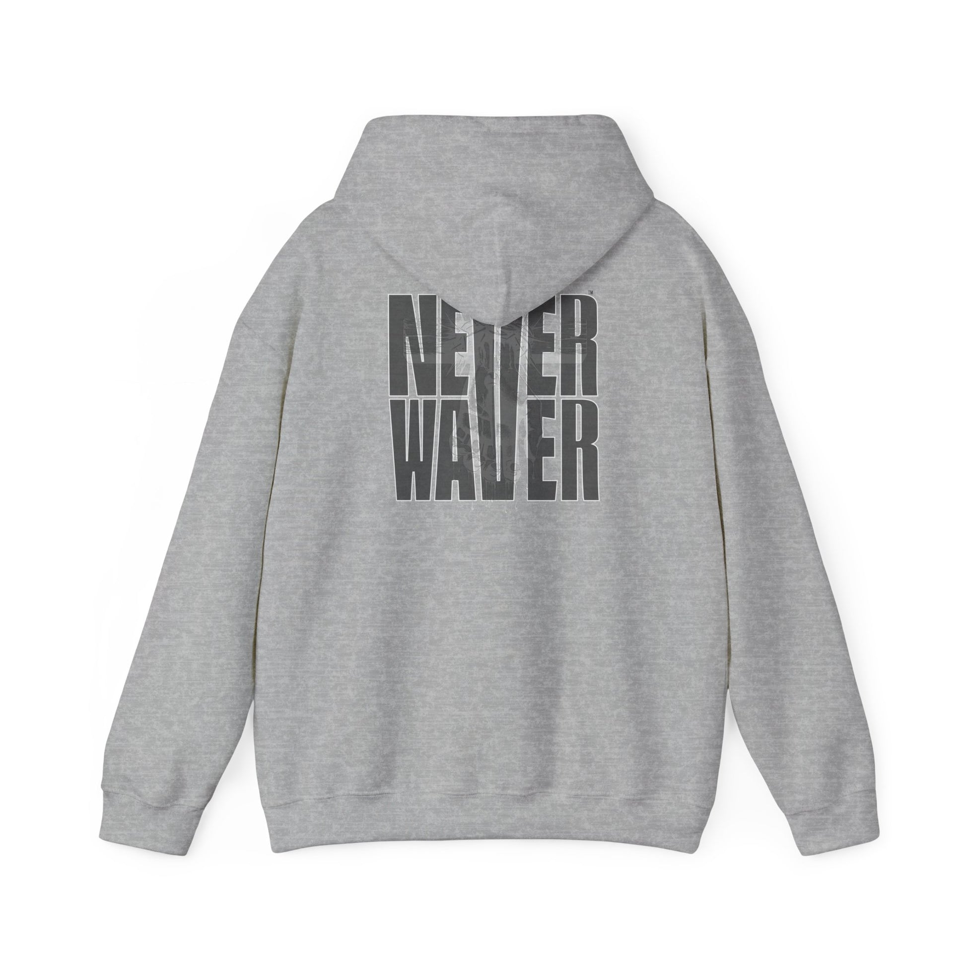 Never Waver” Jesus t-shirt might eye-catching design that reflects a steadfast faith and confidence in Christ.  Hoodie - Unisex Heavy Blend™ Sweatshirt - Never Waver