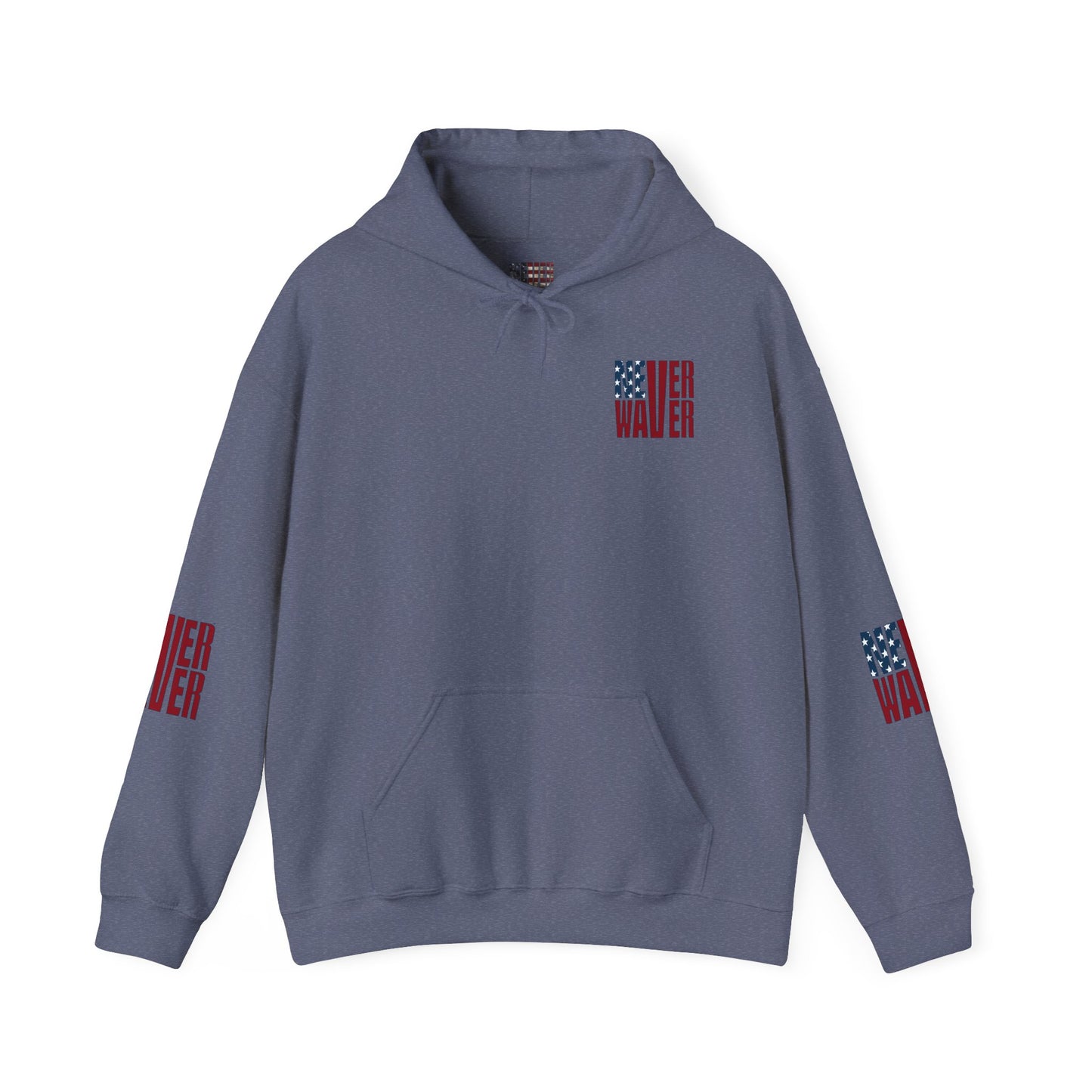 Unisex Heavy Blend™ Hooded Sweatshirt - Stylish Comfort with 'Never Waver Trump Fist Pump W Jesus  Protection' Design - Never Waver
