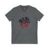 Unisex V-Neck Tee - Never Waver Be Red White & A little Bougie T-Shirt - Never Waver