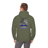 Never Waver Always Back the Blue Hooded Sweatshirt - Unisex Heavy Blend™ - Never Waver