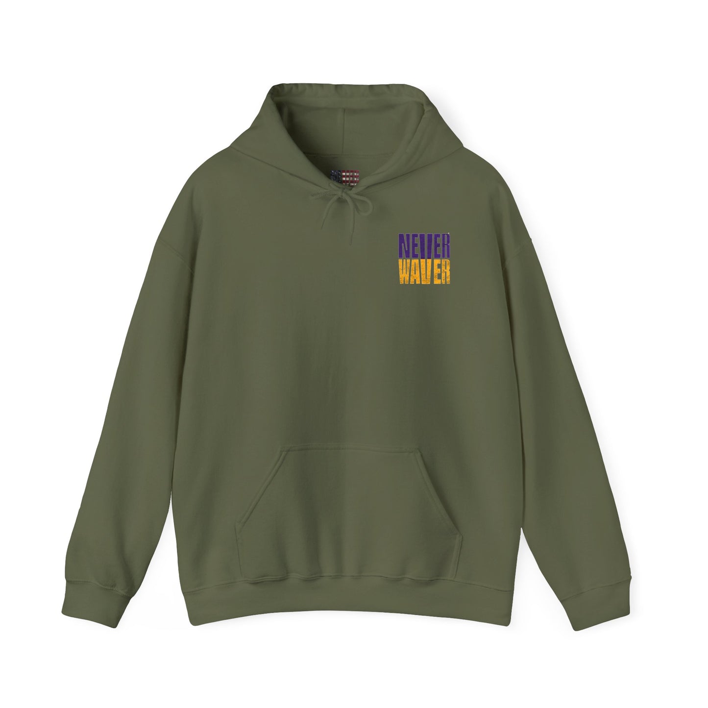 Minnesota Fans Never Waver w Leopard Football Unisex Heavy Blend™ Hooded Sweatshirt - Never Waver Design - Never Waver
