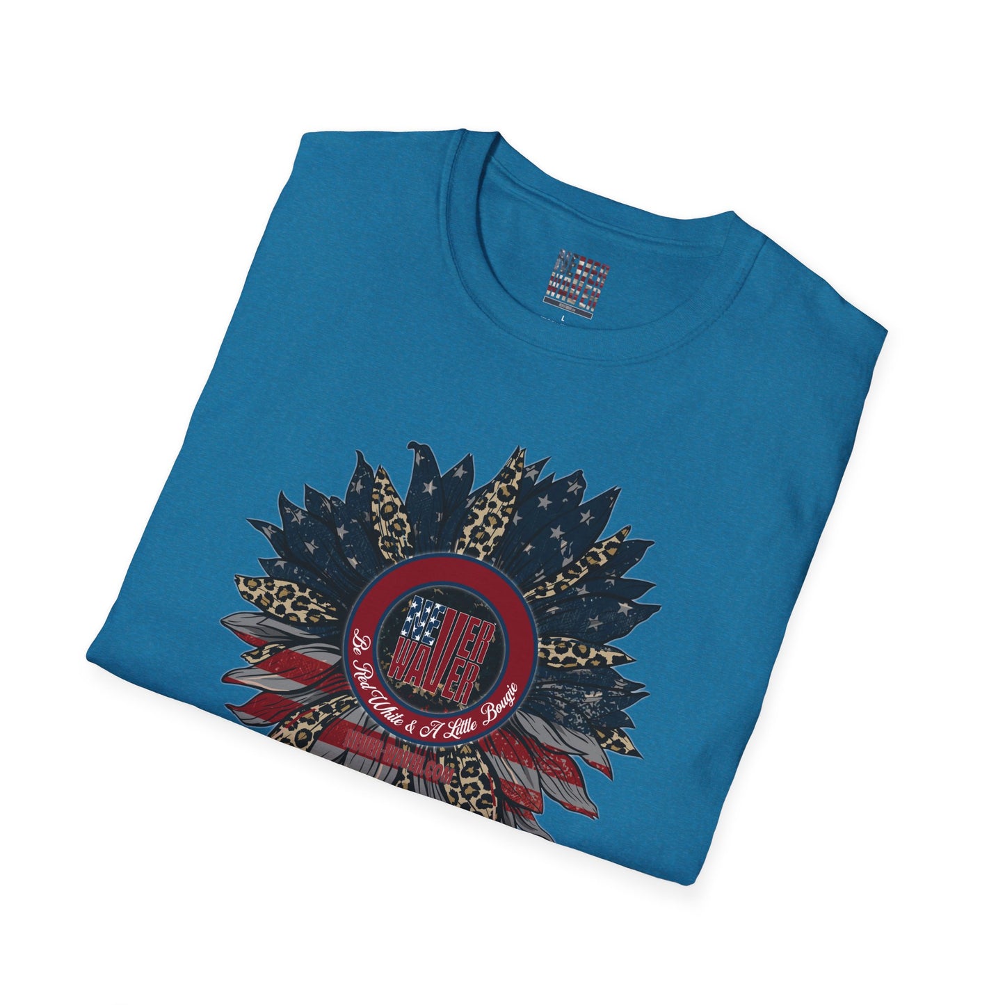 Never Waver Be Red White & a Little Bougie Unisex Softstyle T-Shirt - Never Waver