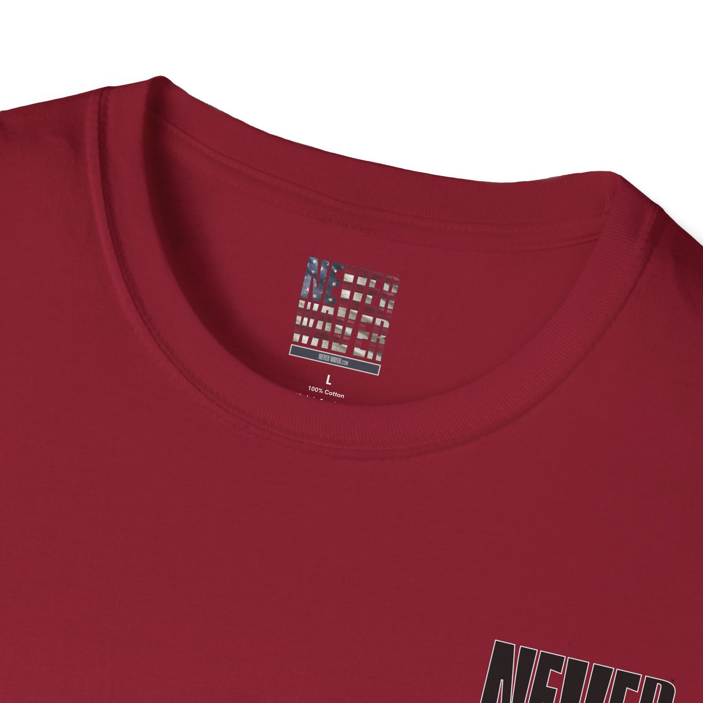 Never Waver” Jesus a bold, eye-catching design that reflects a steadfast faith and confidence in Christ. Unisex Soft style T-Shirt - Never Waver