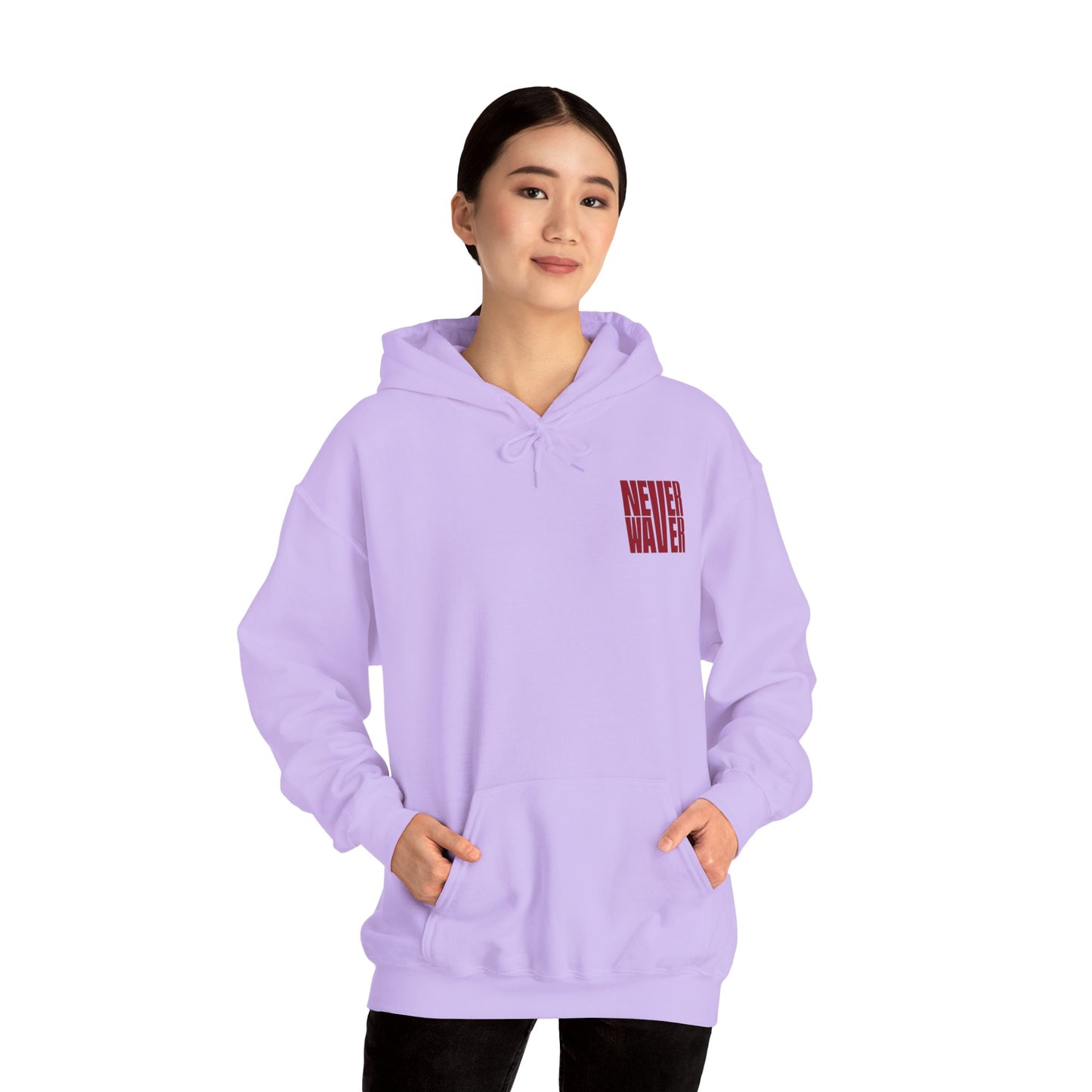 Unisex Heavy Blend™ Hoodie - 'Never Waver Just A Mom Trying Not to Raise A&&holes' - Never Waver
