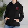 Unisex Heavy Blend™ Hooded Sweatshirt - 'New York Fans Never Waver W Leopard Football' American Pride Design - Never Waver