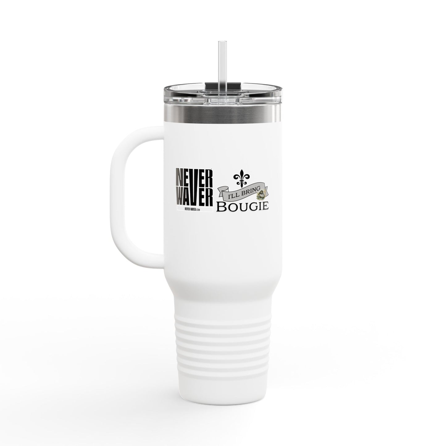 Never Waver I'll Bring The Bougie Insulated Travel Mug, 40oz - Never Waver