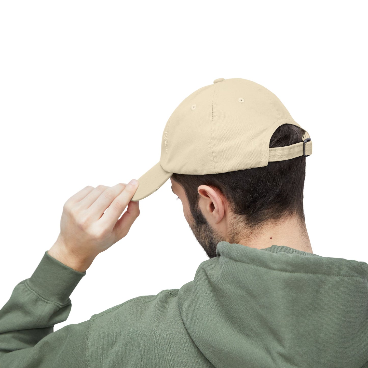 Unisex Distressed Cap - 'Never Waver' Casual Hat for Everyday Style