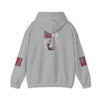 Unisex Heavy Blend™ Hooded Sweatshirt - Stylish Comfort with 'Never Waver Trump Fist Pump W Jesus  Protection' Design - Never Waver