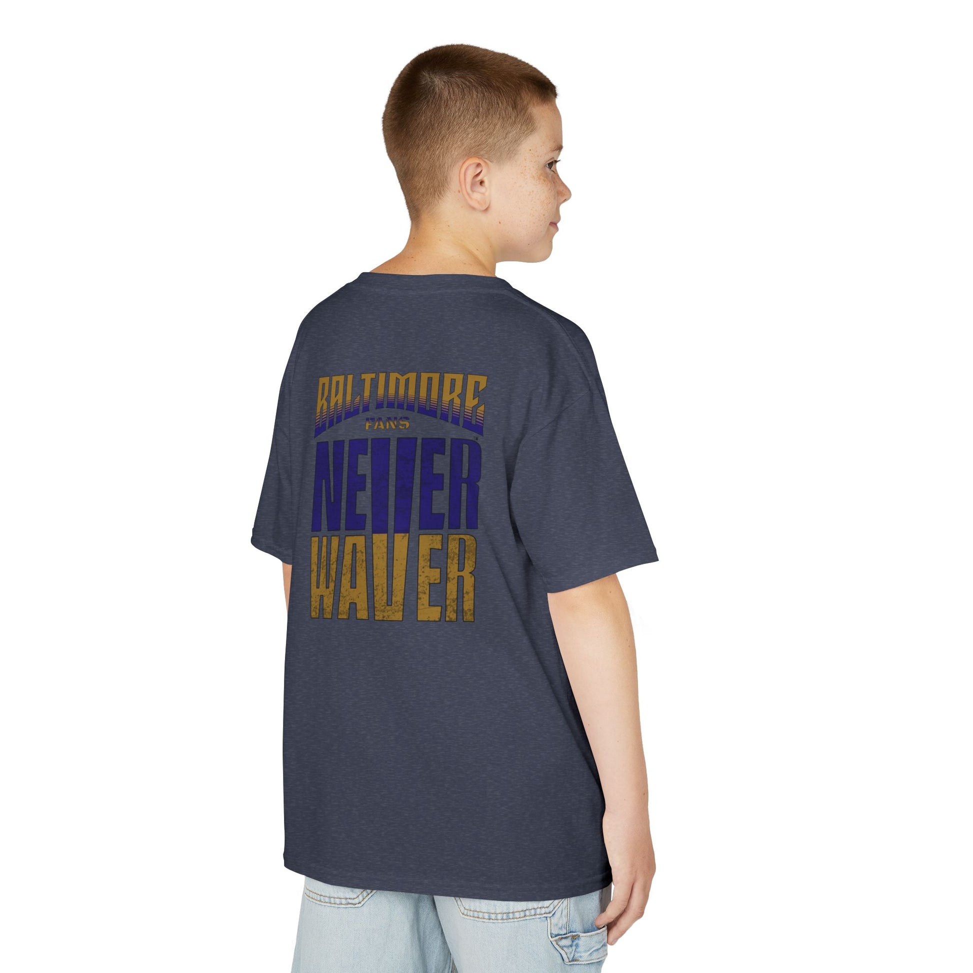 Baltimore Fans Never Waver Kids Heavy Cotton™ Tee - Never Waver