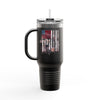 Never Waver Trump Fist Pump w Jesus Protection Insulated Travel Mug, 40oz - Never Waver