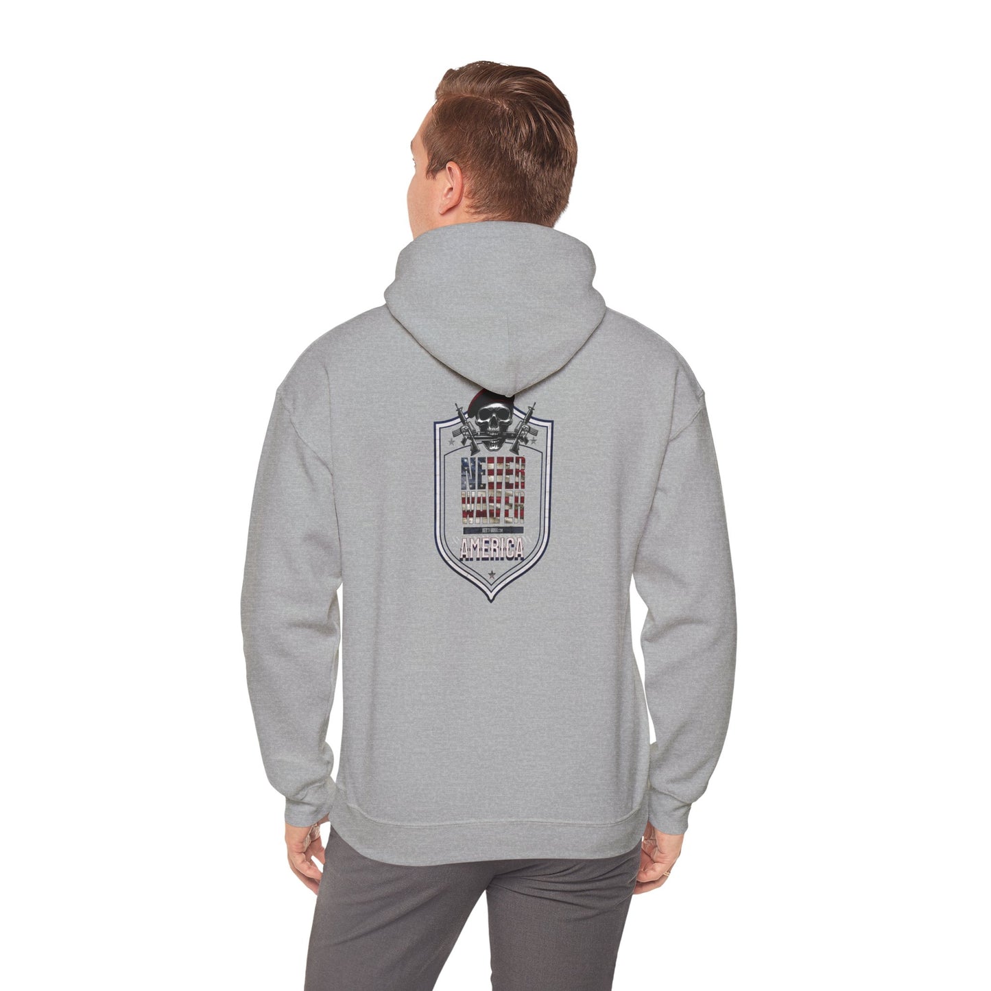 Never Waver Unisex Hooded Sweatshirt - Cozy Casual Wear for Everyday Comfort - Never Waver