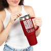 Insulated Travel Mug - "Never Waver” Jesus a bold, eye-catching design that reflects a steadfast faith and confidence in Christ. " - 40oz Sporty Drinkware - Never Waver