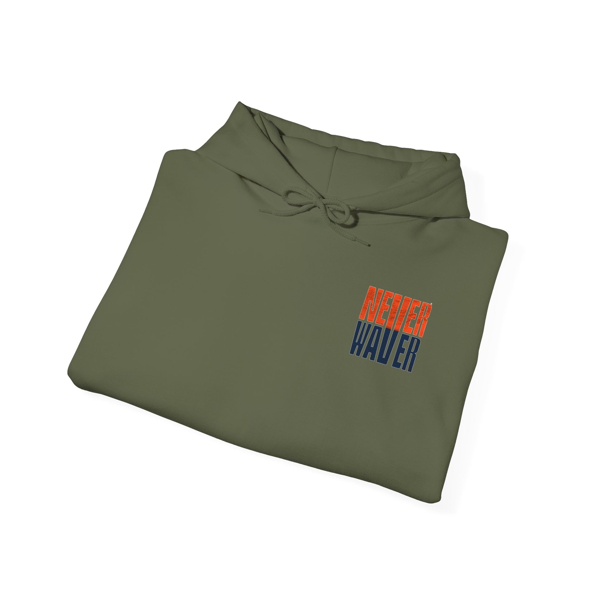 Unisex Heavy Blend™ Hooded Sweatshirt - Denver Fans Never Waver W Leopard Football Motivation - Never Waver