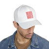 Stylish Embroidered Cap - "NEVER WAVER" Red Baseball Hat