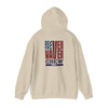 Unisex Heavy Blend™ Hooded Sweatshirt - Never Waver Crew with  American Flag Design - Never Waver